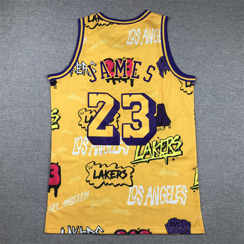 Men Los Angeles Lakers #23 James Yellow 2024 NBA Jersey->minnesota timberwolves->NBA Jersey
